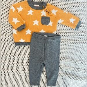 Cat & Jack Baby Stars Sweatshirt Pullover Yellow Size 0-3 Months